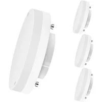 Bombillas Led Gx53, 5w Equivalentes A 40w, Luz Blanca Cálida De 3000k, 470 Lm, Bajo Consumo, No Regulables - Paquete De 4. [clase Energética F]