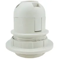 Juego De 4 Portalámparas - Para Bombillas E27 - Casquillo Práctico - Adaptador De Plástico Para Pantallas De Lámparas (blanco)