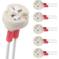 Base De Dos Pines, G4, Gu5.3, G6.35, Gy6.35, Gx5.3 Mr16, Gz4 Mr11, Portalámparas De Cerámica Para Bombillas Halógenas E Incandescentes (6 Unidades)