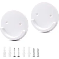 2 Soportes Para Barra De Cortina De Ducha, Soportes De Pared Universales Para Barras De Cortina De Ducha (redondos, Blancos)