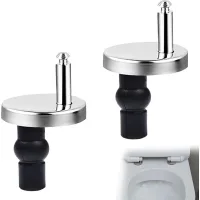 Juego De 2 Fijaciones Para Bisagras De Asiento De Inodoro, Bisagras De Liberación Rápida, Con Tornillos De Goma De Repuesto, Compatibles Con La Mayoría De Los Inodoros.
