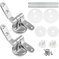 Elementos De Fijación Para Asiento De Inodoro, Paquete De 2 Bisagras De Repuesto Para Asiento De Inodoro Con Fijaciones De Aleación De Zinc.