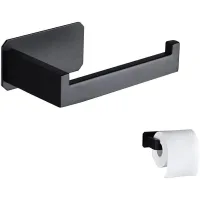 Portarrollos De Papel Higiénico De Acero Inoxidable, Dispensador Original De Pared, No Requiere Taladrar, Color Negro, Con Cinta Adhesiva 3m, Para Decoración De Baño, Accesorio De Aseo, Accesorio De C