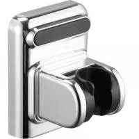 Soporte Plateado Para Cabezal De Ducha, Ajustable Y Giratorio, Con Ventosa De Gran Potencia.
