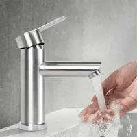 Grifo De Lavabo Negro, Mezclador De Lavabo, Grifo De Lavabo, Mezclador De Lavabo De Acero Inoxidable De Alta Calidad, Mezclador De Lavabo Con Control De Agua Fría Y Caliente.