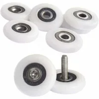 Juego De 8 Rodillos Para Puerta De Cabina De Ducha (25 Mm) Con Tornillos Incluidos