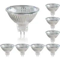 Lámpara Led Gu5.3 De 50 W, Paquete De 8 Unidades, 12 V, Lámparas Reflectoras Halógenas, Foco Regulable, Foco Halógeno Mr16, 660 Lm, Blanco Cálido 2700 K, Ángulo De Haz De 36°