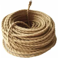 Cuerda De Iluminación Led De 10 M De Largo, De 2 Núcleos, Estilo Vintage, Recubierta De Lino, Color Cobre, Trenzada, De Estilo Retro, Para Lámparas Colgantes Diy.