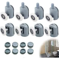 Rodillos Para Puertas Correderas De Ducha, Juego De 8, Rodillos De 23 Mm, Rodillos Para Cabinas De Ducha De Baño, 4 Superiores Y 4 Inferiores