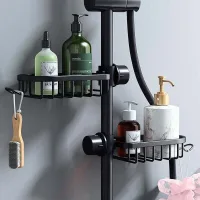 Estante Y Almacenamiento Para Ducha – Juego De 2 Piezas De Estantes De Ducha De Acero Inoxidable (sin Necesidad De Taladrar), Estante De Baño Telescópico De Acero Inoxidable, Estante De Ducha Con Jabo