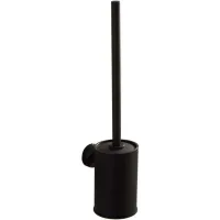 Inodoro Suspendido Negro Con Soporte Para Escobilla, Acero Inoxidable 304, Negro. Dimensiones: 38 X 9 X 13 Cm.