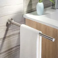 Toallero De Acero Inoxidable Cepillado, Toallero De Baño, Toallero De Pared (40 Cm) - Rapanda