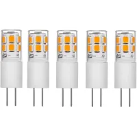 5 Tiras De Luces Led Sin Efecto Estroboscópico, Pequeñas Luces Tipo Mazorca De Maíz, 2 W, Blanco Cálido (3000 K)