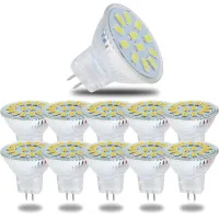 Bombilla Led Mr11 Gu4 De 5w, Blanco Frío (6000k), 600 Lúmenes, Reemplazo Led Para Bombilla Halógena De 50w, No Regulable, Ángulo De Haz De 120°, Paquete De 10