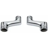 Grifería De Ducha De Esquina, Reductor Angular De Latón, Brazo Giratorio Ajustable, Grifería De Pared De Esquina, Grifería Descentrada De 1/2" A 3/4", Cromada