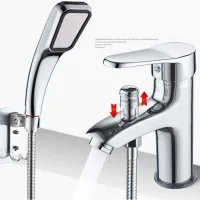 Grifería De Ducha, Grifería De Ducha Combinada De Aleación De Aluminio, Grifería Monomando De Agua Fría Y Caliente, Grifería De Lavabo De Agua Fría Y Caliente Con Ducha De Mano, Grifo Mezclador Monoma