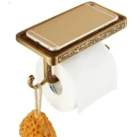 Portarrollos De Papel Higiénico De Pared En Cromo/oro, Soporte Para Teléfono Móvil, Accesorios De Baño, Accesorios Para El Inodoro