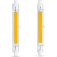 Bombilla Led R7s, 118 Mm, 10 W, Blanco Frío 6000 K, 1000 Lm, R7s J118 80 W, Equivalente A Una Bombilla Halógena De 100 W, Regulable, Delgada. Bombilla Led Cob R7s De 118 Mm Para Lámparas De Pared/pie,