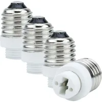4 Adaptadores De Portalámparas E27 A G9 En Color Blanco - Juego De 4 Adaptadores De Conversión Para Portalámparas Incandescentes, Led, Halógenas Y De Bajo Consumo.