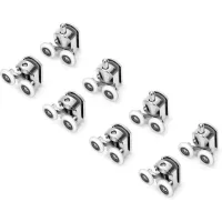 8 Rodillos Para Puertas Correderas De Ducha, Rodillos De Aleación De Zinc, 25 Mm De Diámetro, Rodillos Dobles Como Repuestos Para Baños.