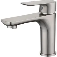 Grifo Monomando Para Lavabo, Acero Inoxidable 304, Cepillado Para Agua Fría Y Caliente, Mezclador Para Lavabo De Baño