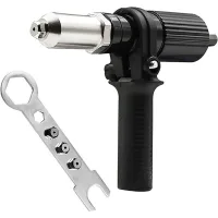 Adaptador Para Remachadora Con Mango De Plástico Extraíble, Cabezal Para Remachadora Eléctrica, Accesorio Para Taladros Remachadores Inalámbricos.
