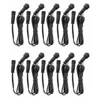 Cable De Extensión, Paquete De 10, Para Focos Led Empotrables, Resistente Al Agua Según Ip67, 1 M, 2 Pines, Con Enchufe Y Toma De Corriente.
