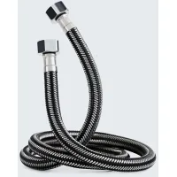 Manguera Trenzada De 2 M De Longitud, Mangueras De Conexión (g1/2 X G1/2) Con Trenzado De Acero Inoxidable, Manguera De Entrada Para Calentadores De Agua Fría Y Caliente, Para Reemplazo Universal En C