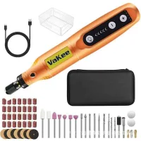 Herramienta Rotativa Multifunción Inalámbrica De 3,7 V, 5 Velocidades, Máx. 18000 Rpm, Mini Taladro/atornillador Inalámbrico Con Luz Led, Juego De 61 Accesorios Para Tallado, Pulido, Lijado, Perforaci