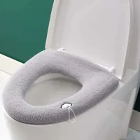 Funda De Asiento De Inodoro De 3 Piezas, Gruesa, Con Asa Para La Tapa Del Inodoro – Cojín Suave, Grueso, Elástico Y Lavable – Se Adapta A Todos Los Asientos De Inodoro Ovalados