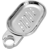Jabonera Ajustable Con Clip – Barra De Ducha – Paneles Deslizantes – Superficie Lisa De Color Plateado