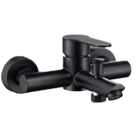 Grifo De Baño De Acero Inoxidable, De 2 Orificios, Negro, Agua Fría Y Caliente.