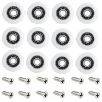 Rodillos De Repuesto Para Puertas De Cabinas De Ducha, 1 Unidad Con Tornillos Incluidos, 23 Mm De Diámetro, Diseño De Estrella.