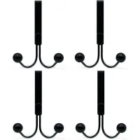 Perchero De Baño, Juego Con 4 Ganchos Para Puerta, Apto Para Ropa, Ganchos De Metal Para Puerta, 2 Ganchos