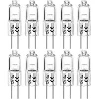 Lámparas Halógenas G4 De 20 W Y 12 V T3 Jc, Base De 2 Pines, Para Iluminación De Jardín, Iluminación Bajo Gabinetes, Iluminación De Riel, Regulables (paquete De 10) [clase Energética C]