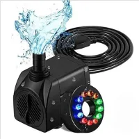 Bomba De Agua Eléctrica Sumergible Msbd De 800 L/h Con Iluminación Led De 12 Colores, Pequeña Y Silenciosa, De 16 W, Ideal Para Fuentes.