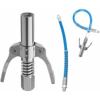 2 Acoplamientos Para Bomba De Grasa Con Manguera Flexible, Compatibles Con Todas Las Boquillas De Pistola De Engrase De 1/8", Acoplamiento Para Bomba De Grasa, Conexión Para Pistola De Engrase