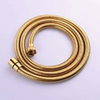 Manguera De Ducha De Acero Inoxidable Flexible, Resistente A Las Torceduras, De 1,5 M (59 Pulgadas) De Largo, Con Acabado Dorado Y Conector De Latón Macizo.
