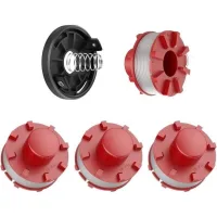 Carrete De Repuesto Para Hilo De Desbrozadora De 2,0 Mm X 8 M Para Einhell Ce-ct36/30 3405096, Agillo 36/255 Bl, Agillo 18/200 (4 Carretes + 1 Tapa + 1 Muelle)