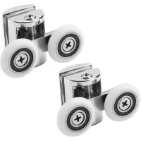Rodillo Doble Para Ducha, 2 Piezas, 23 Mm, Como Repuesto Para El Rodillo Inferior De La Puerta De La Ducha.