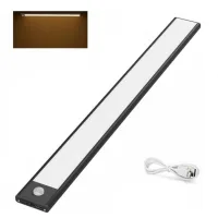 1 Luz Led Para Armario, Tira De Luz Led 3000k, Luz De Cocina 220v Negra