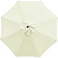 Funda De Repuesto Para Sombrilla, 8 Varillas, 3 M, Resistente Al Agua Y A Los Rayos Uv, Tejido Blanco Crema.
