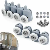 Juego De 8 Rodillos Dobles De Repuesto Para Puertas De Ducha, 23 Mm De Diámetro (8 Piezas Individuales, 23 Mm)