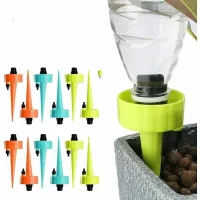 Juego De Riego Por Goteo Ajustable De 12 Piezas, Sistema De Riego Por Goteo Automático Para Plantas, Uso Vacacional, Con Válvula De Control Para Jardines Interiores Y Exteriores.