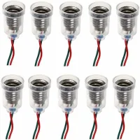 Bombillas Led E10, Base De Rosca, Bombillas Pequeñas Tipo Vela, Portalámparas Pequeño, Portalámparas Con Cable, Casquillo Para Experimentos Domésticos, Prueba De Circuitos Eléctricos, Accesorios De Il