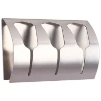 Toallero Autoadhesivo Para Baños, Gancho Para Toallas De Cocina Con 3 Ganchos De Acero Inoxidable Cepillado, 10 Kg