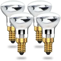Lámpara De Lava, 25 W, E14, R39, Luz Blanca Cálida, Lámpara Reflectora, Ses, Base De Rosca Edison Pequeña, Foco, 4 Unidades