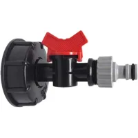 Adaptador Ibc Para Depósito De Agua De Jardín Ibc S60x6 Con Grifo Y Conector.