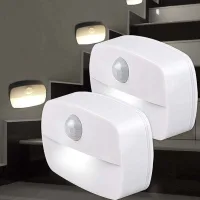 Luz Nocturna Led, [paquete De 2] Luz Nocturna Led Pir Con Función De Encendido/apagado Automático, Luz De Pared, Luz De Armario Con Sensor De Movimiento, Iluminación De Seguridad Para Escaleras, Pasil