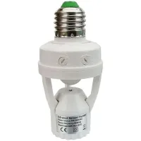 Casquillo Con Detector De Movimiento Pir. Lámparas Con Casquillo E27 Para Uso Interior Con Ajuste De Tiempo Y Luz.